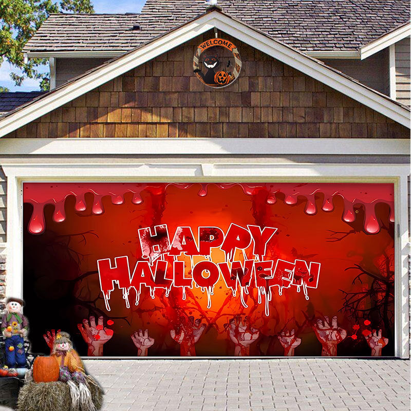 SpookShade Halloween garagedeur decoratie