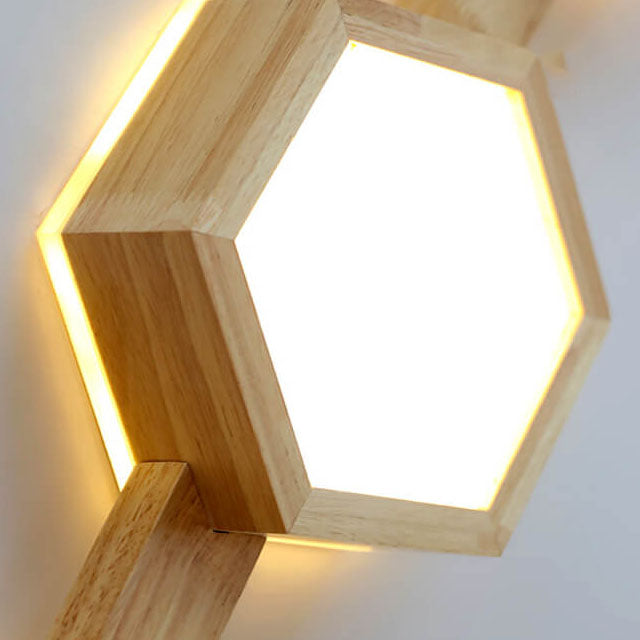 Lumio Japandi houten LED plafondlamp