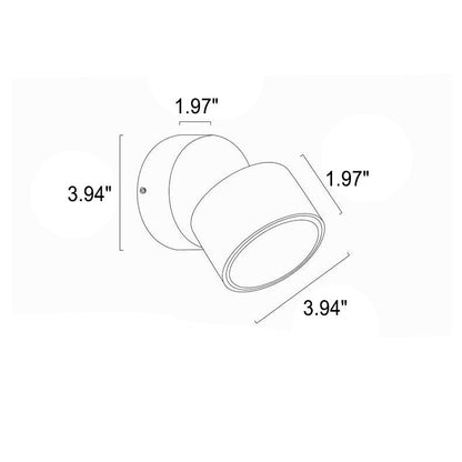 Lumio aluminium wandlamp