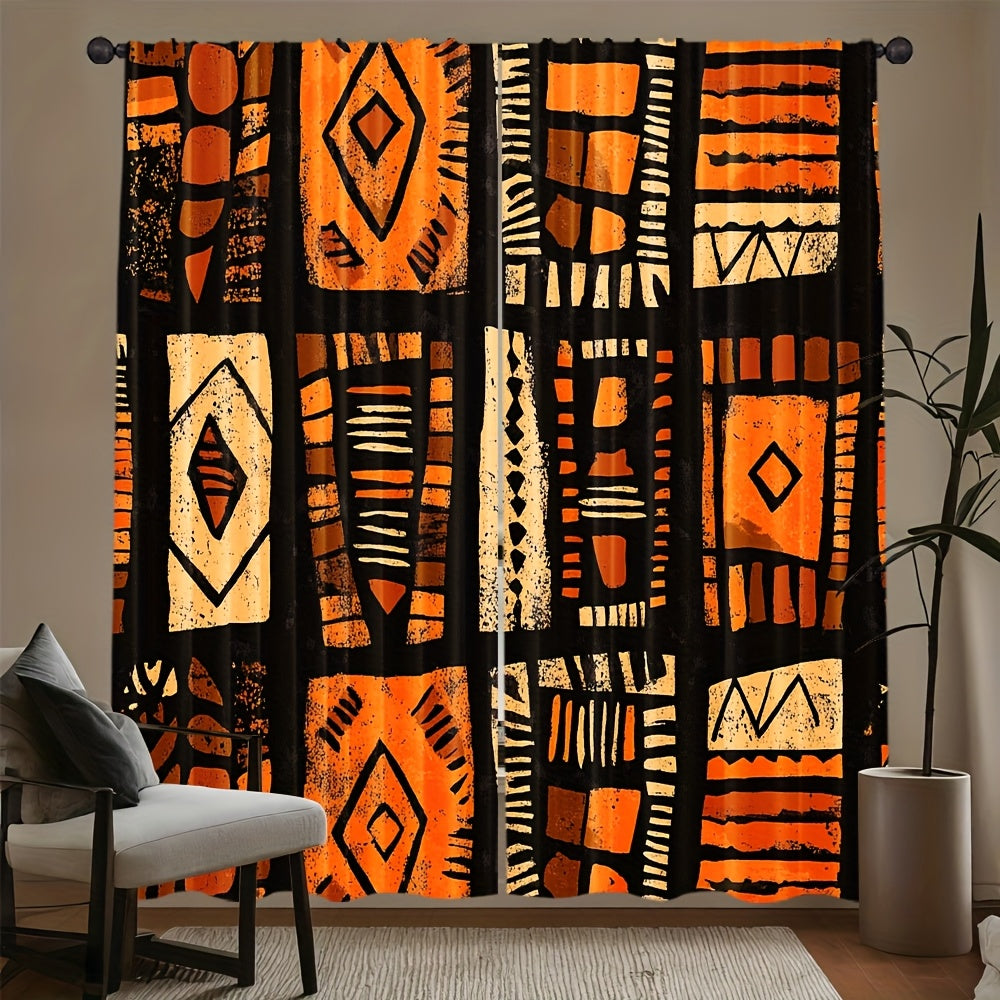 Tribal geometrische gordijnen