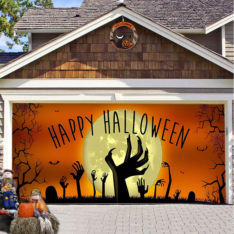 SpookShade Halloween garagedeur decoratie