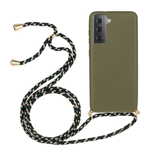 Galaxy S21 Plus Crossbody TPU hoesje met koord groen