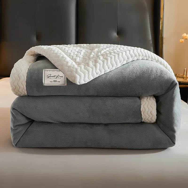 Luxe winter fleece deken