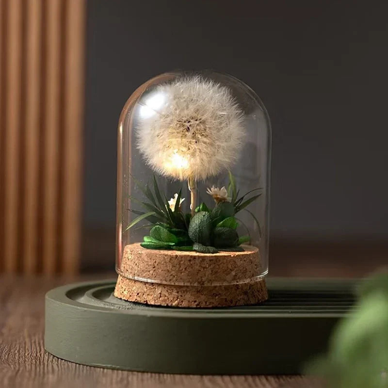 Lumio Floro nachtlamp met gedroogde bloemen onder glas