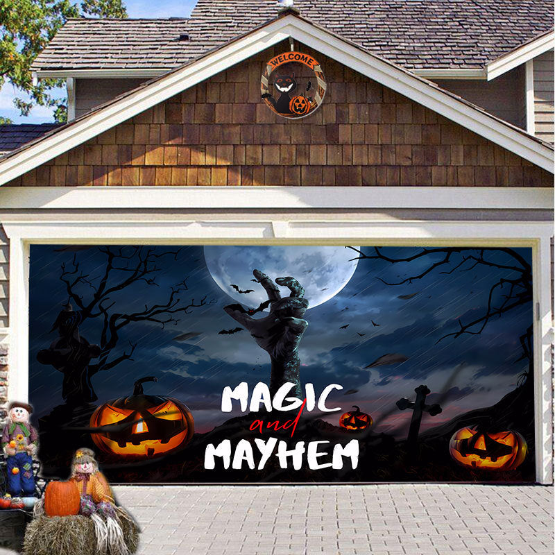 SpookShade Halloween garagedeur decoratie