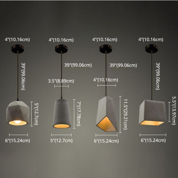 SMD Living industriële cement hanglamp