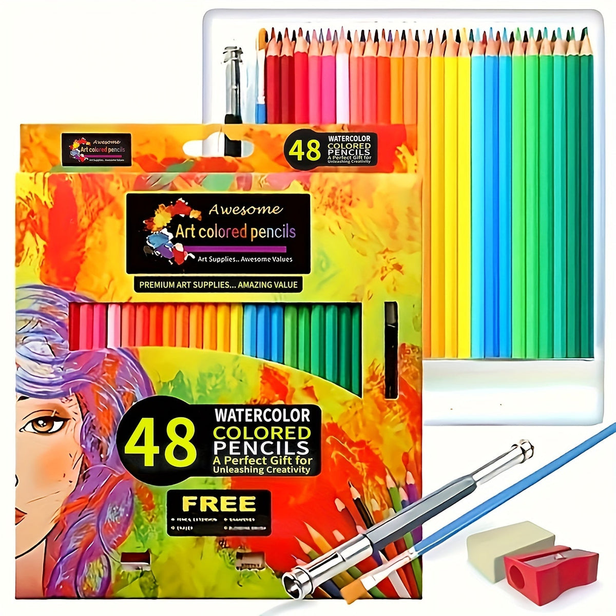 AquarelPro waterverf kleurpotloden set