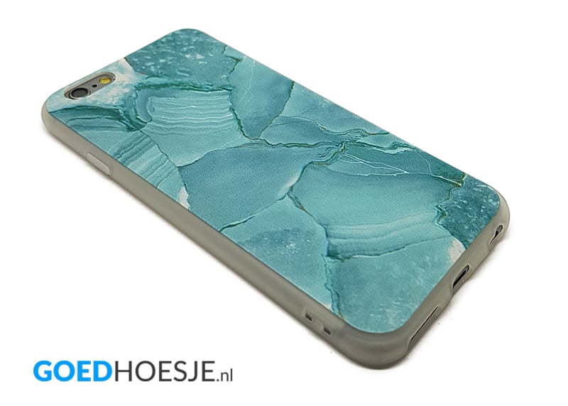 iPhone 6 / 6S TPU Hoesje Marmer Azuurblauw
