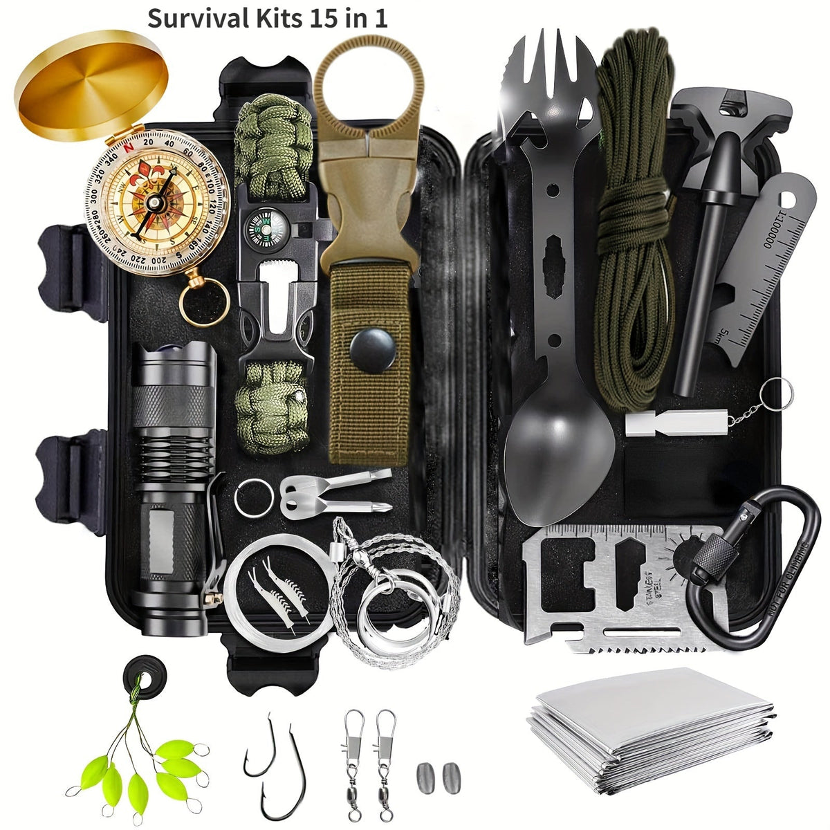 15-in-1 Outdoor Survivalset