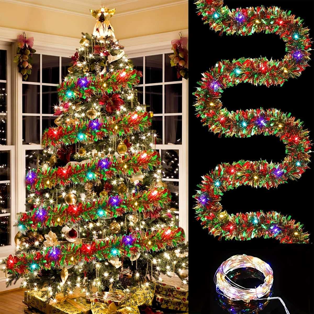 GlamTinsel LED kerst tinsel slinger