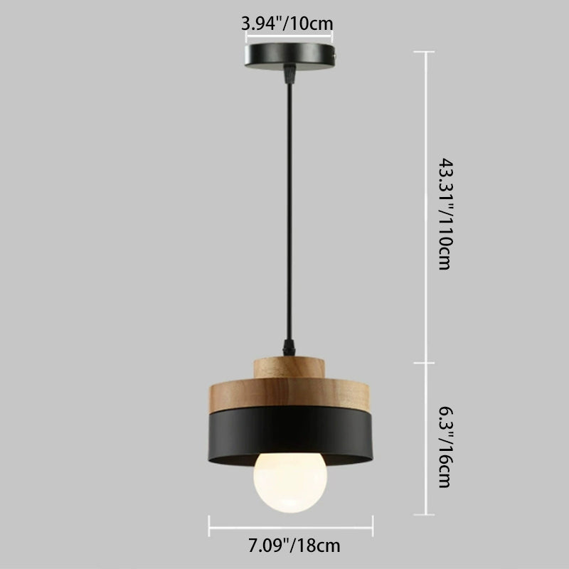 Lumio moderne hanglamp van metaal en hout