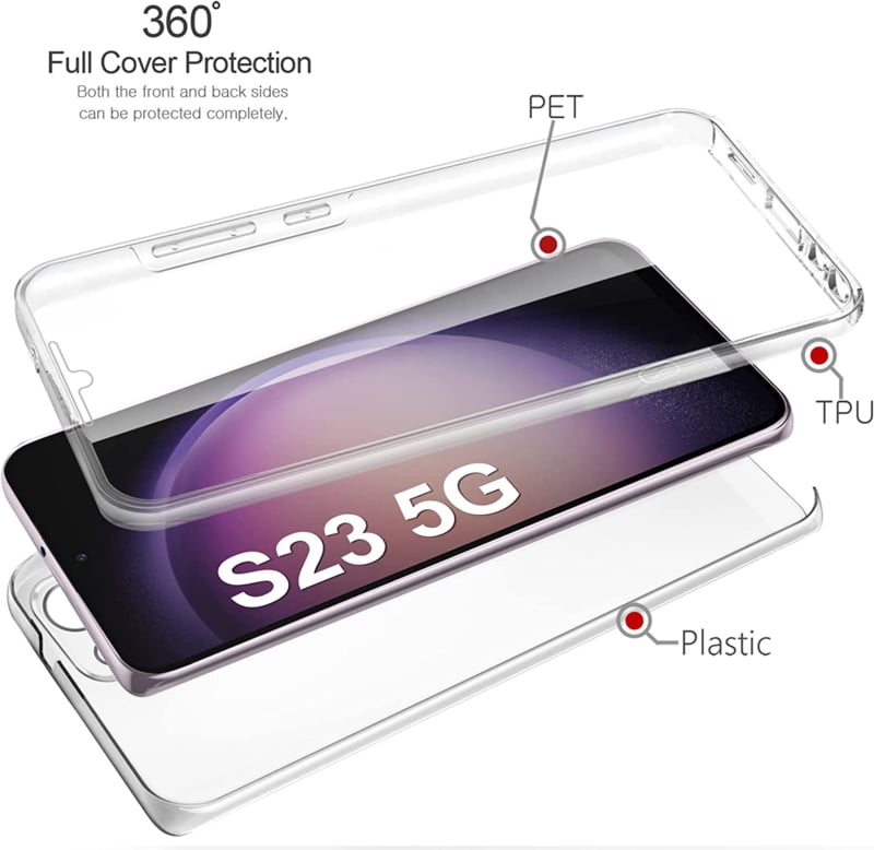 Galaxy S23 360° Ultra Clear hybride hoesje