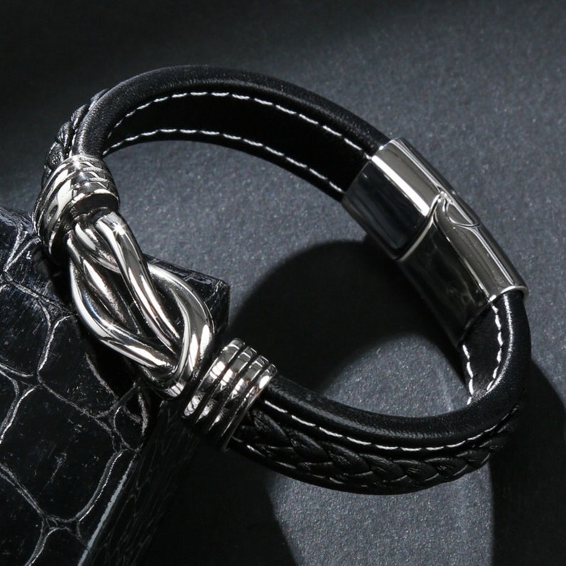 SonTouch herenarmband van gevlochten leer