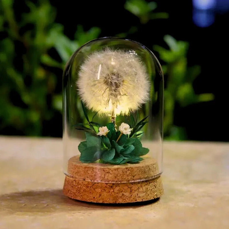 Lumio Floro nachtlamp met gedroogde bloemen onder glas