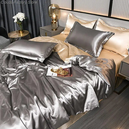 SilkSerenity luxe satijnen dekbedovertrek