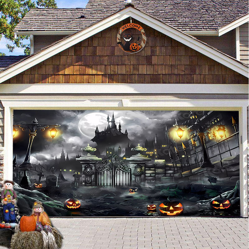SpookShade Halloween garagedeur decoratie