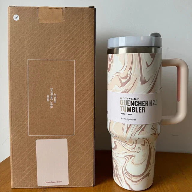 ThermoTumbler vacuüm geïsoleerde beker met handvat