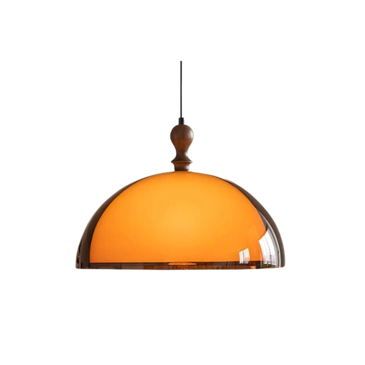 Hanglamp van Walnoothout & Acryl