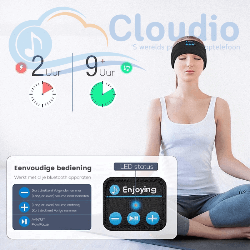 Cloudio draadloze bluetooth slaapkoptelefoon