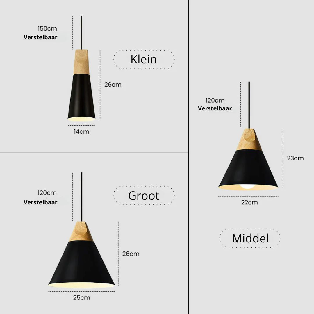 Navelle Scandinavische houten hanglamp