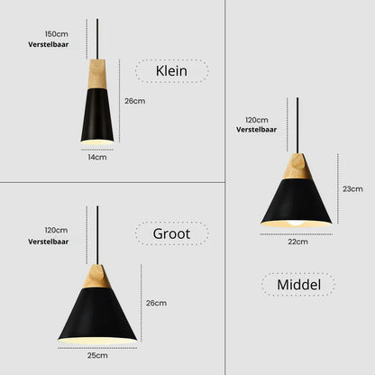 Navelle Scandinavische houten hanglamp