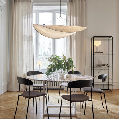 Japandi stoffen hanglamp sfeerverlichting