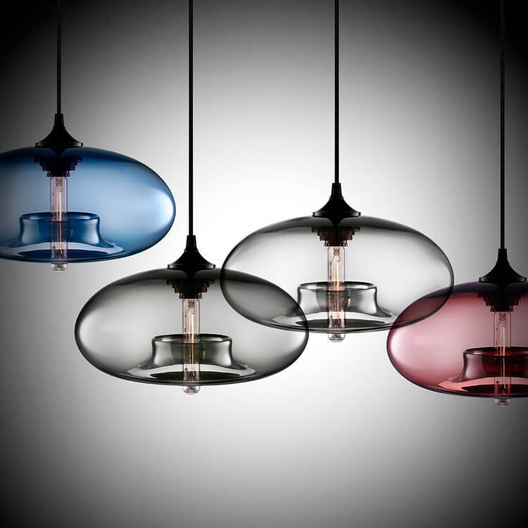 Lumio industriële glazen hanglamp