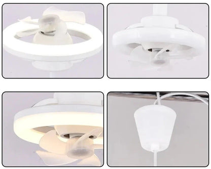 Plafondventilatorlamp met Zwenkkop en Afstandsbediening