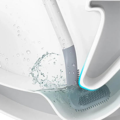 Silicone toiletborstel met wandhouder