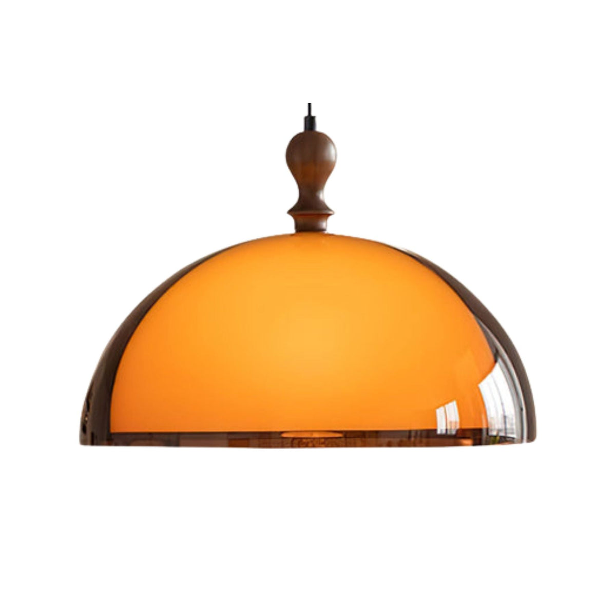Hanglamp van Walnoothout & Acryl