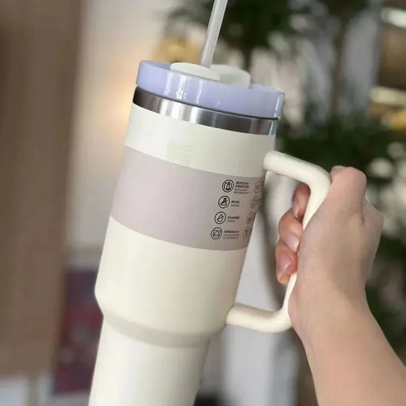 ThermoTumbler vacuüm geïsoleerde beker met handvat