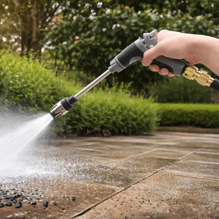 Turbowasher hogedrukspuit voor tuinslang