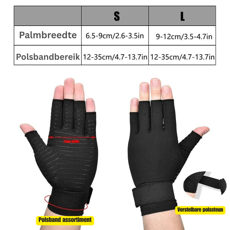 VitalEase therapeutische compressiehandschoenen