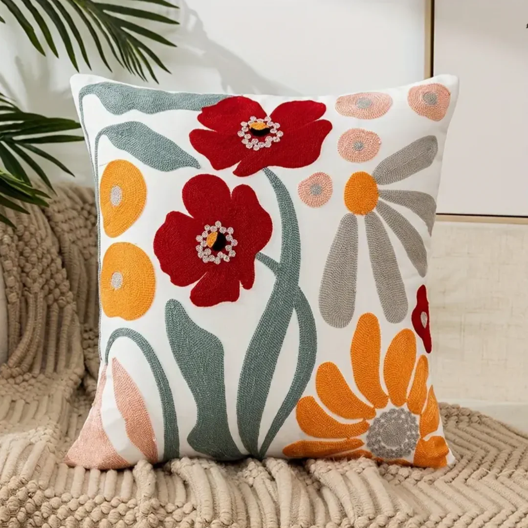 Lumio sierkussensloop met bloemenprint