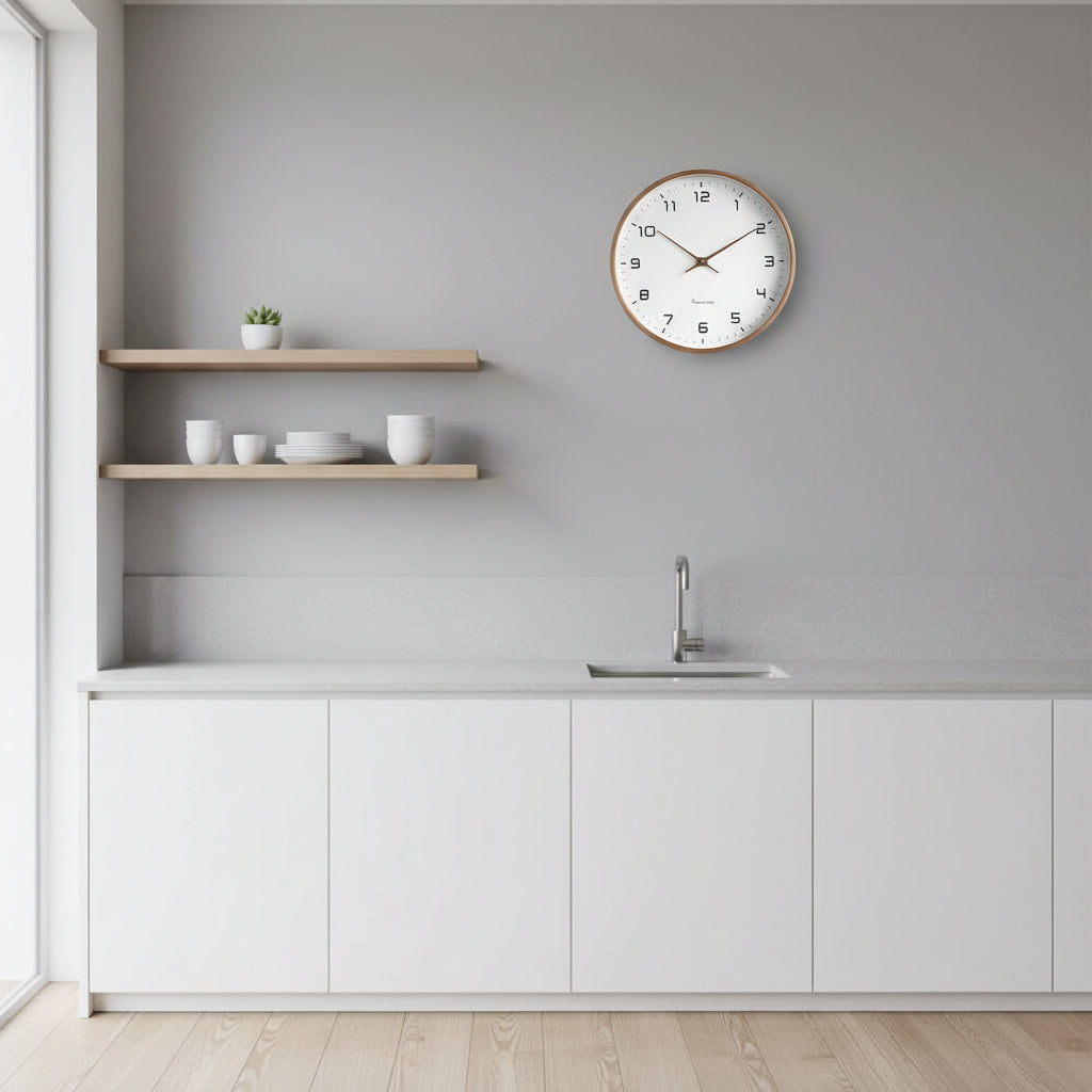 Scandinavische houten wandklok