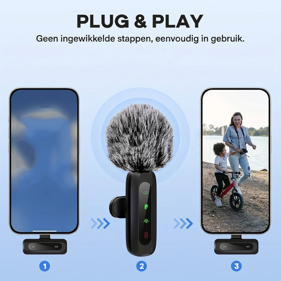 Draadloze clip microfoon