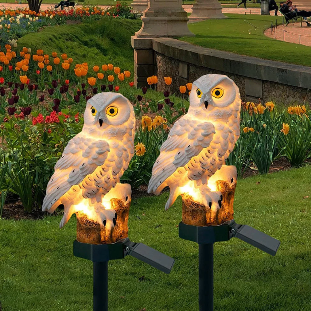 Lumio solar uilen tuinlamp