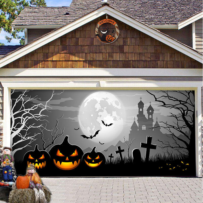 SpookShade Halloween garagedeur decoratie