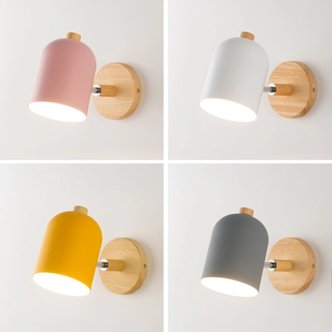 Lumio Scandinavische Houten LED Wandlamp