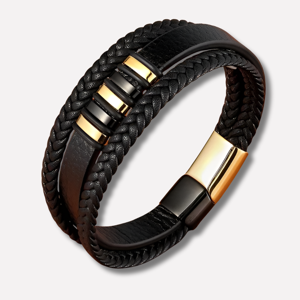 Jeecey stijlvolle lederen herenarmband