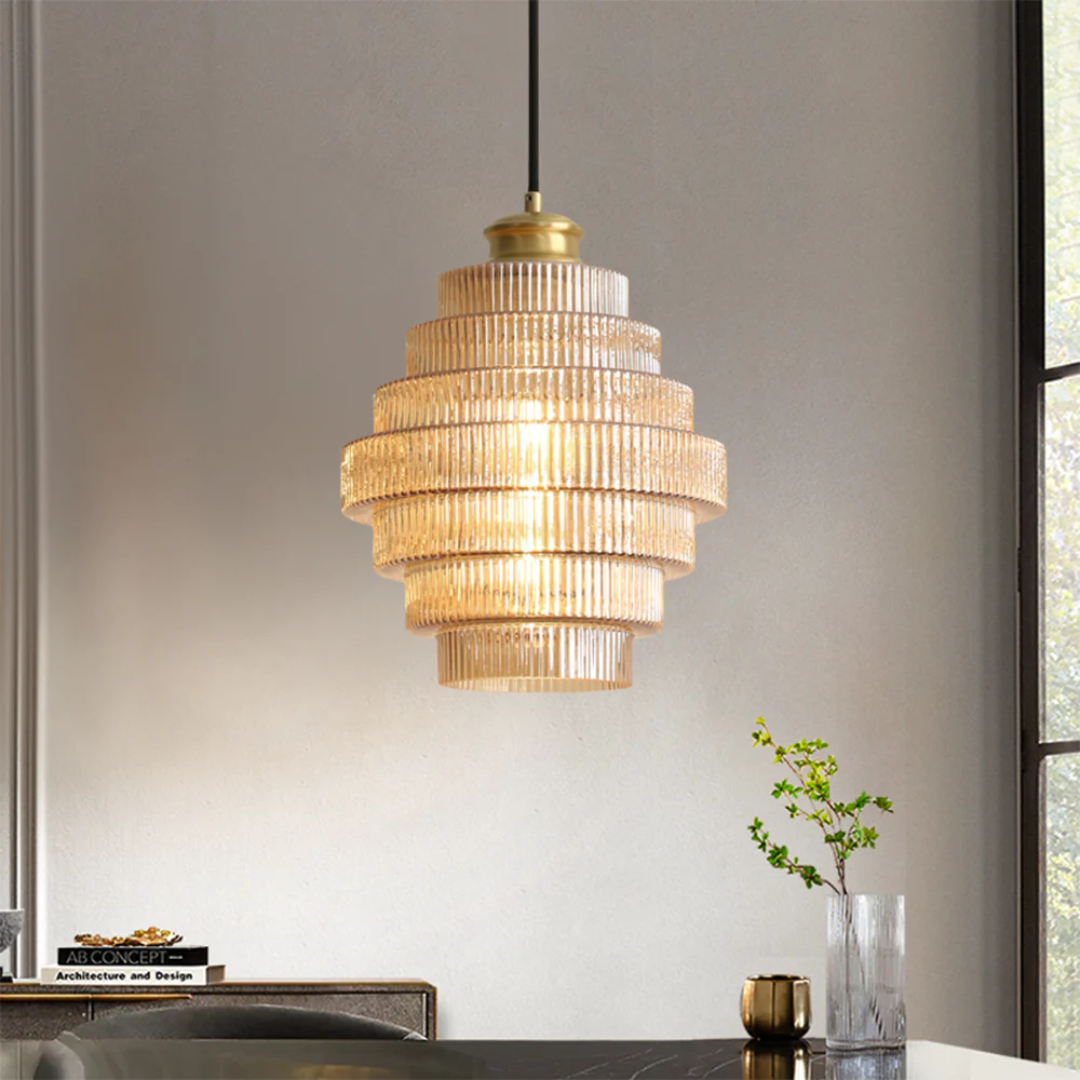SMD Living golvende glazen hanglamp