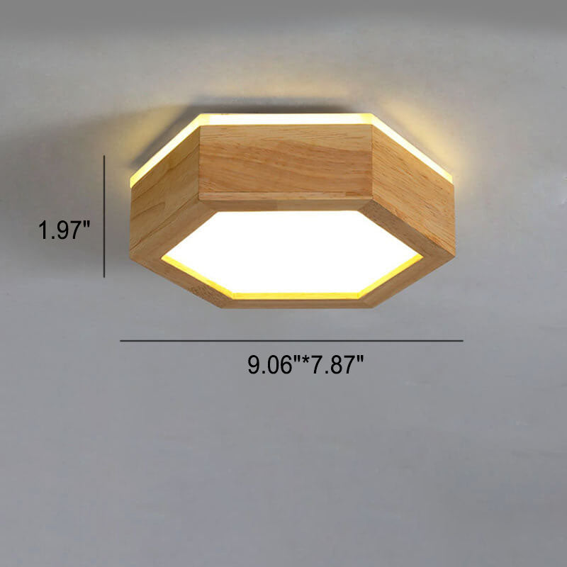 Lumio Japandi houten LED plafondlamp