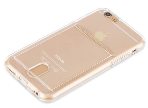 Apple iPhone 6 Plus / 6S Plus TPU hoesje met pasjesvak