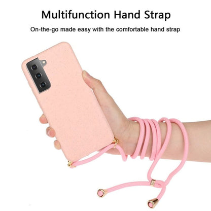Galaxy S22 Plus crossbody TPU hoesje met koord roze