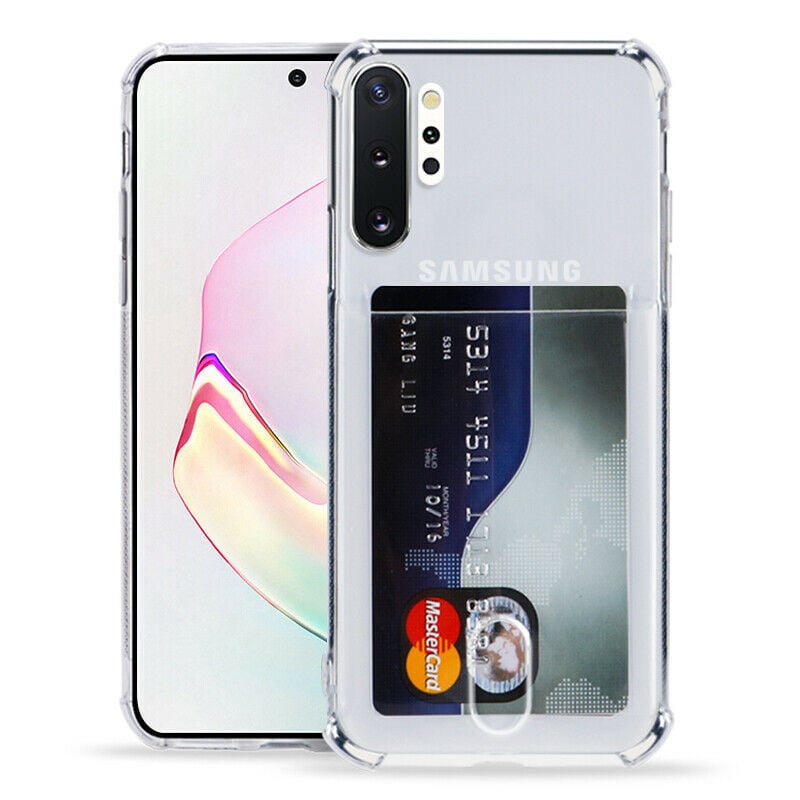 Galaxy S10E transparant TPU hoesje met pasjeshouder