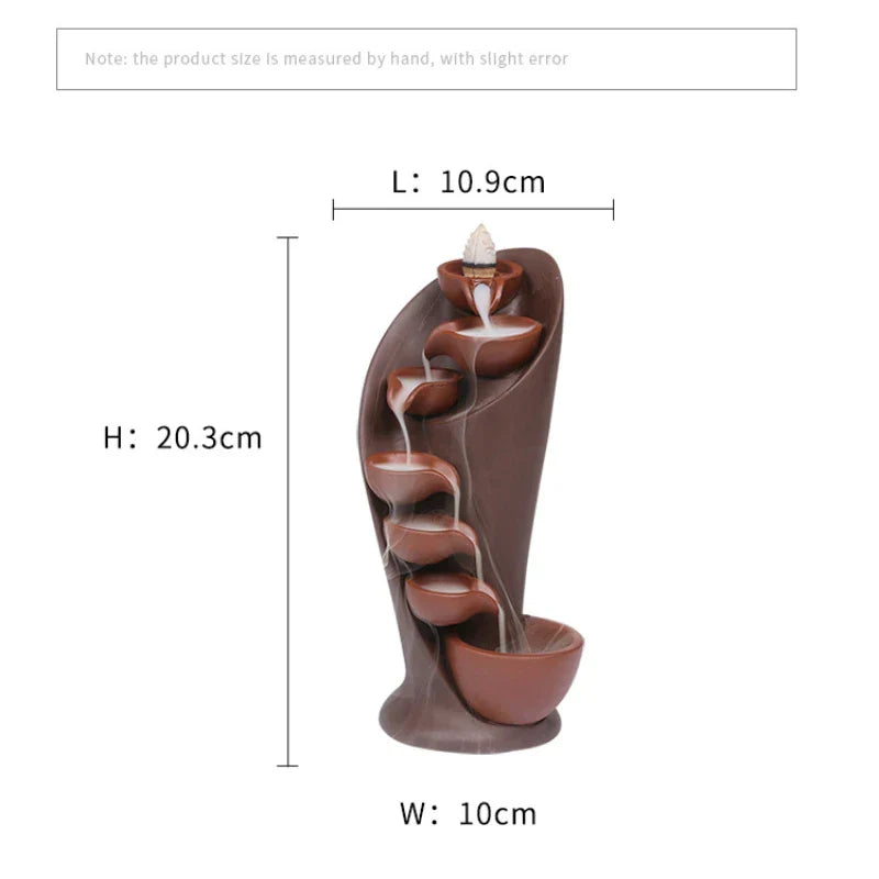 TranquilTorch keramische wierook waterval
