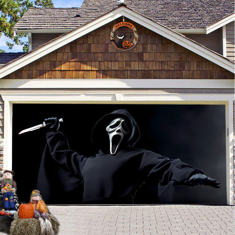 SpookShade Halloween garagedeur decoratie