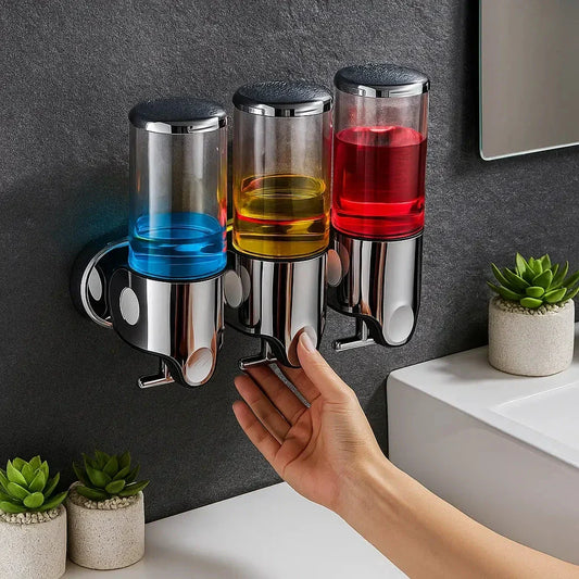 EasyDispense wandzeepdispenser met 3 compartimenten
