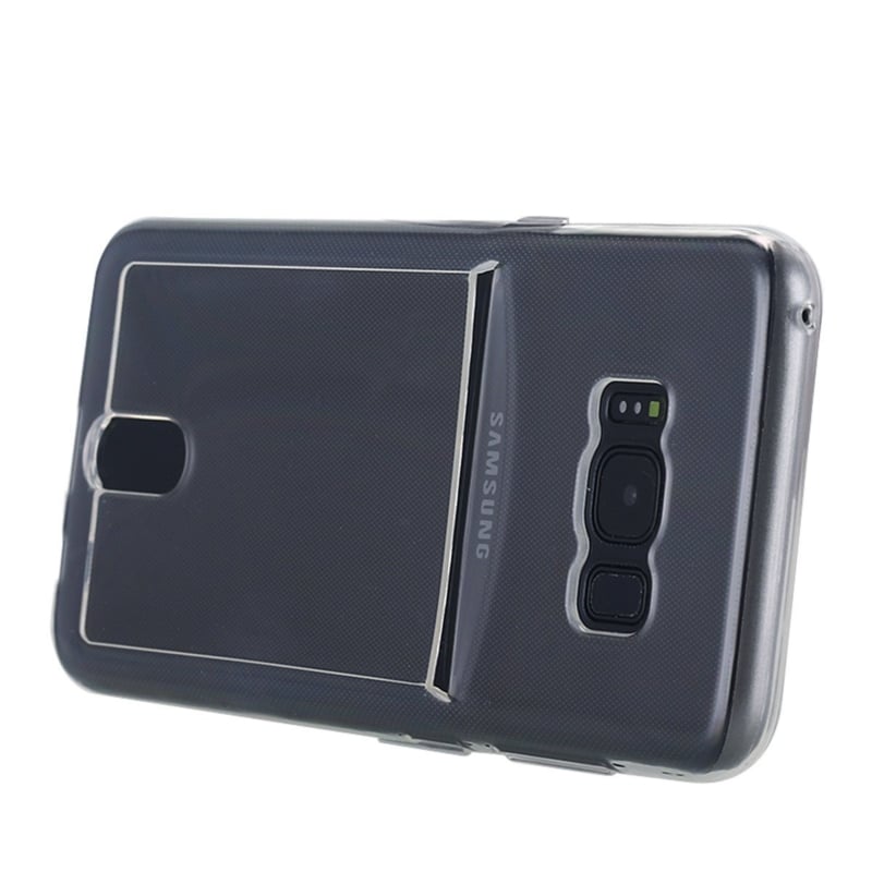 Galaxy S8 transparant TPU hoesje met pasjesvakje