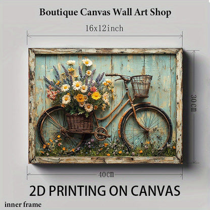 BloomRide vintage canvas schilderij